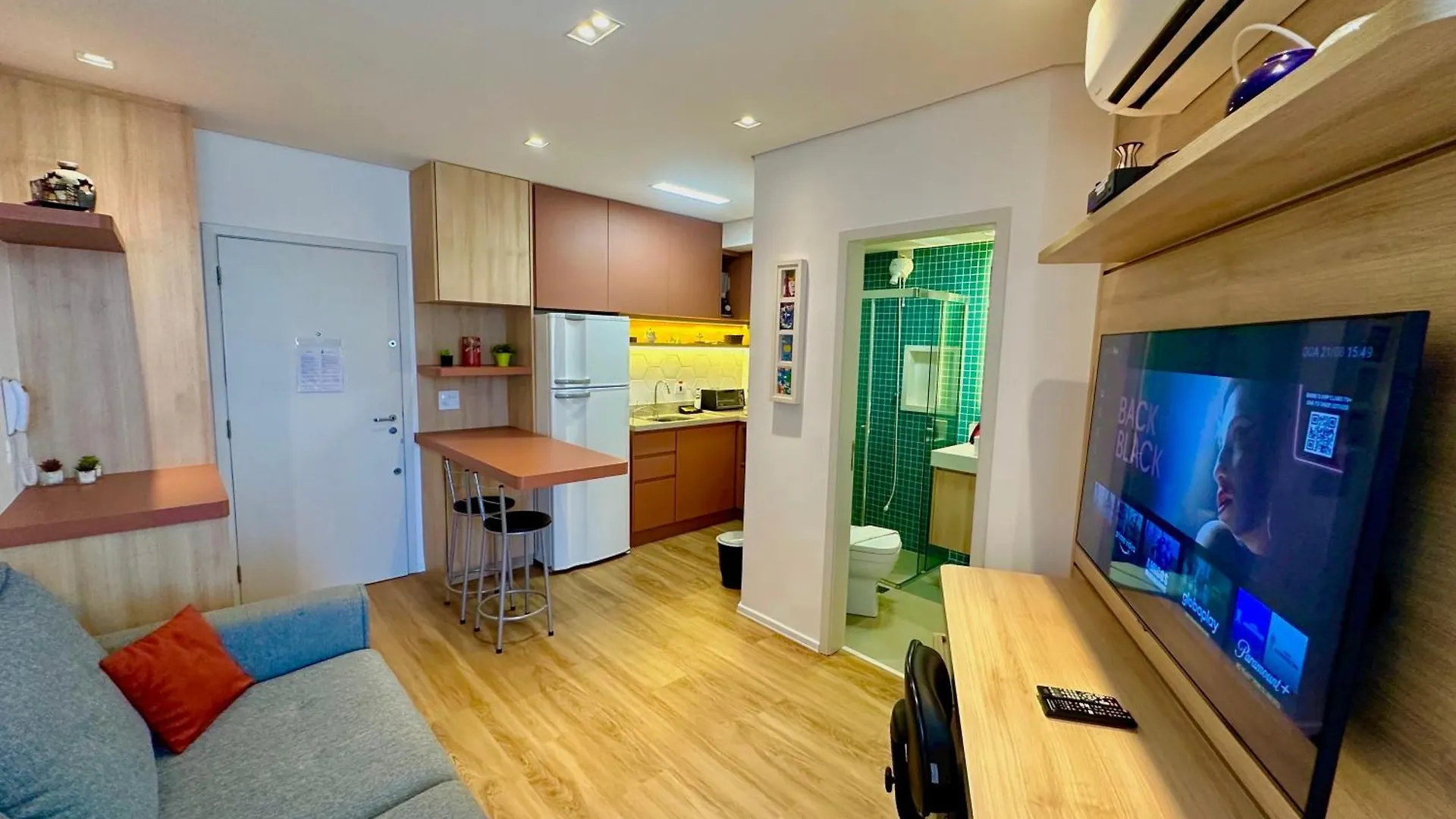 Studio 2 Ar Condicionado E Garagem Uh1207 상파울루 브라질